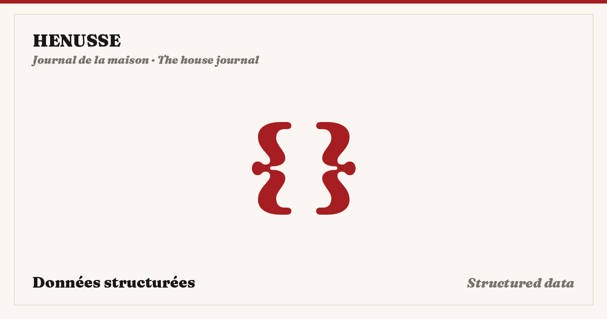 HENUSSE, journal: structured data